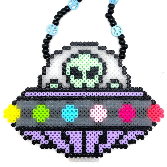 LASR Astro Rave Invasion Kandi Necklace - Picture 3 of 4